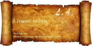 Linges Arita névjegykártya